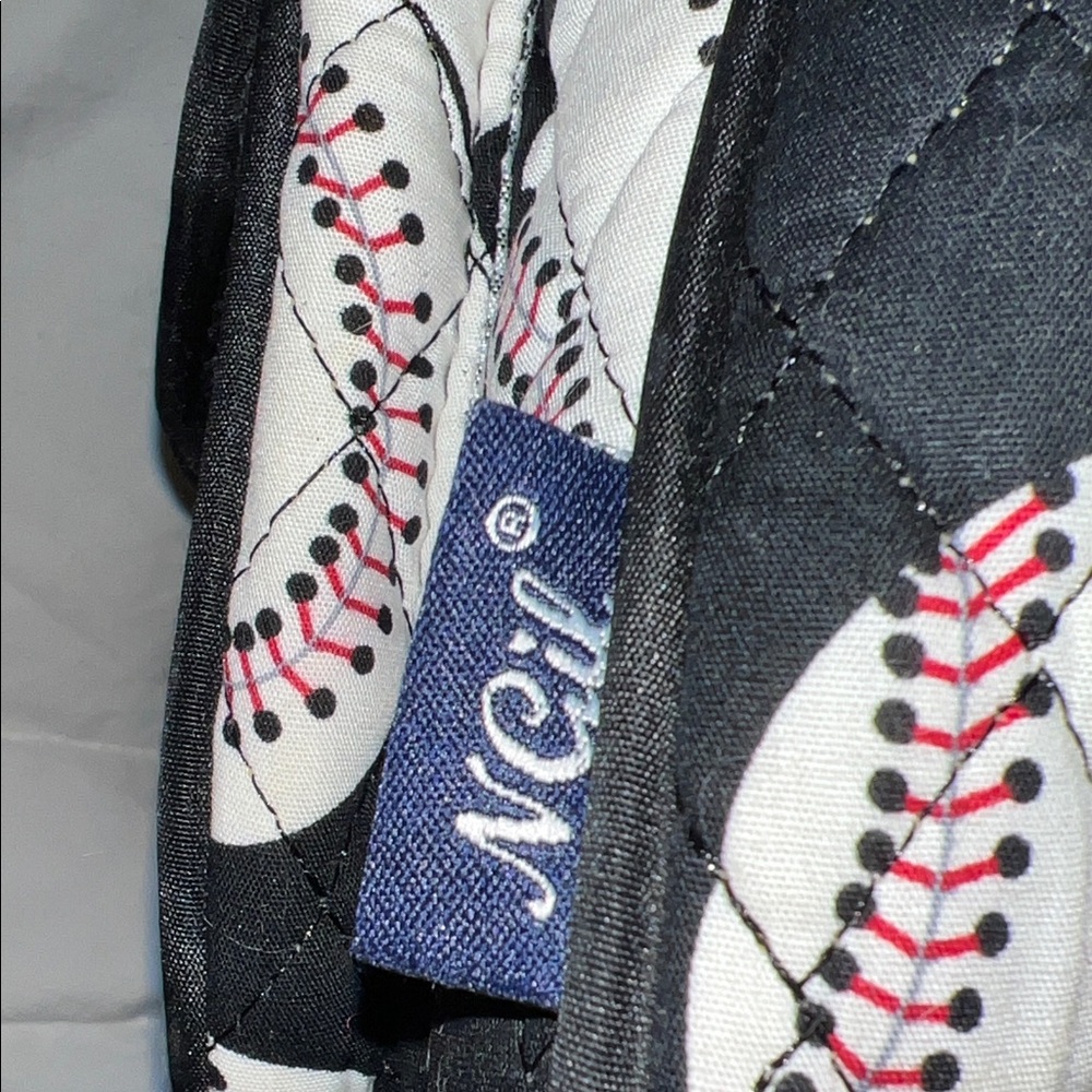 Quilted Baseball Pattern Backpack - Picture 10 of 16